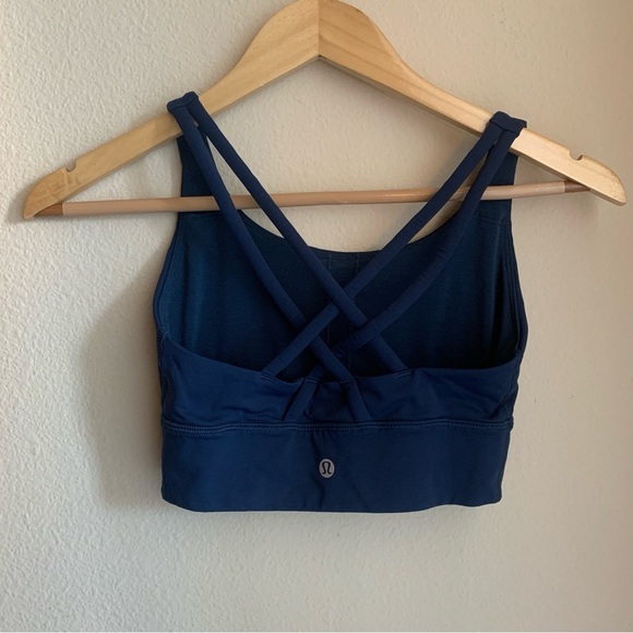 Lululemon Dark Blue Strappy Sports Bra Size 4 - Picture 5 of 6